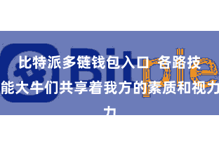 比特派多链钱包入口 各路技能大牛们共享着我方的素质和视力