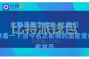 比特派数字钱包  让咱们来看一下当今名次前哨的加密货币