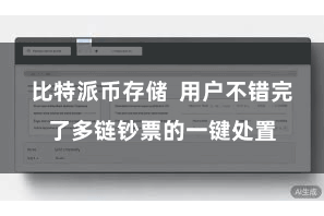 比特派币存储  用户不错完了多链钞票的一键处置