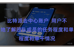 比特派去中心账户 用户不错明晰地了解团队成员的任务程度和单干情况